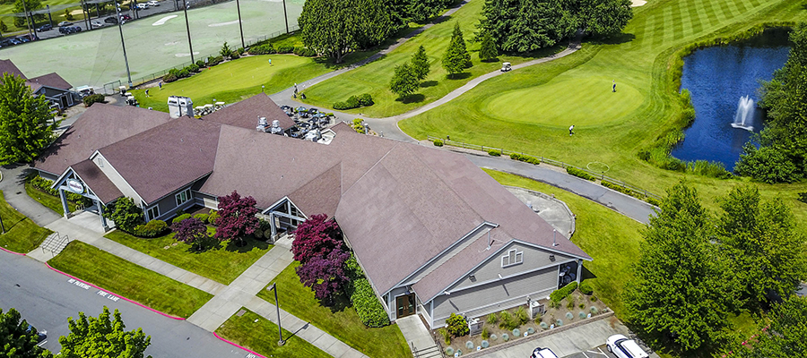 Maplewood Golf Course aerial of building