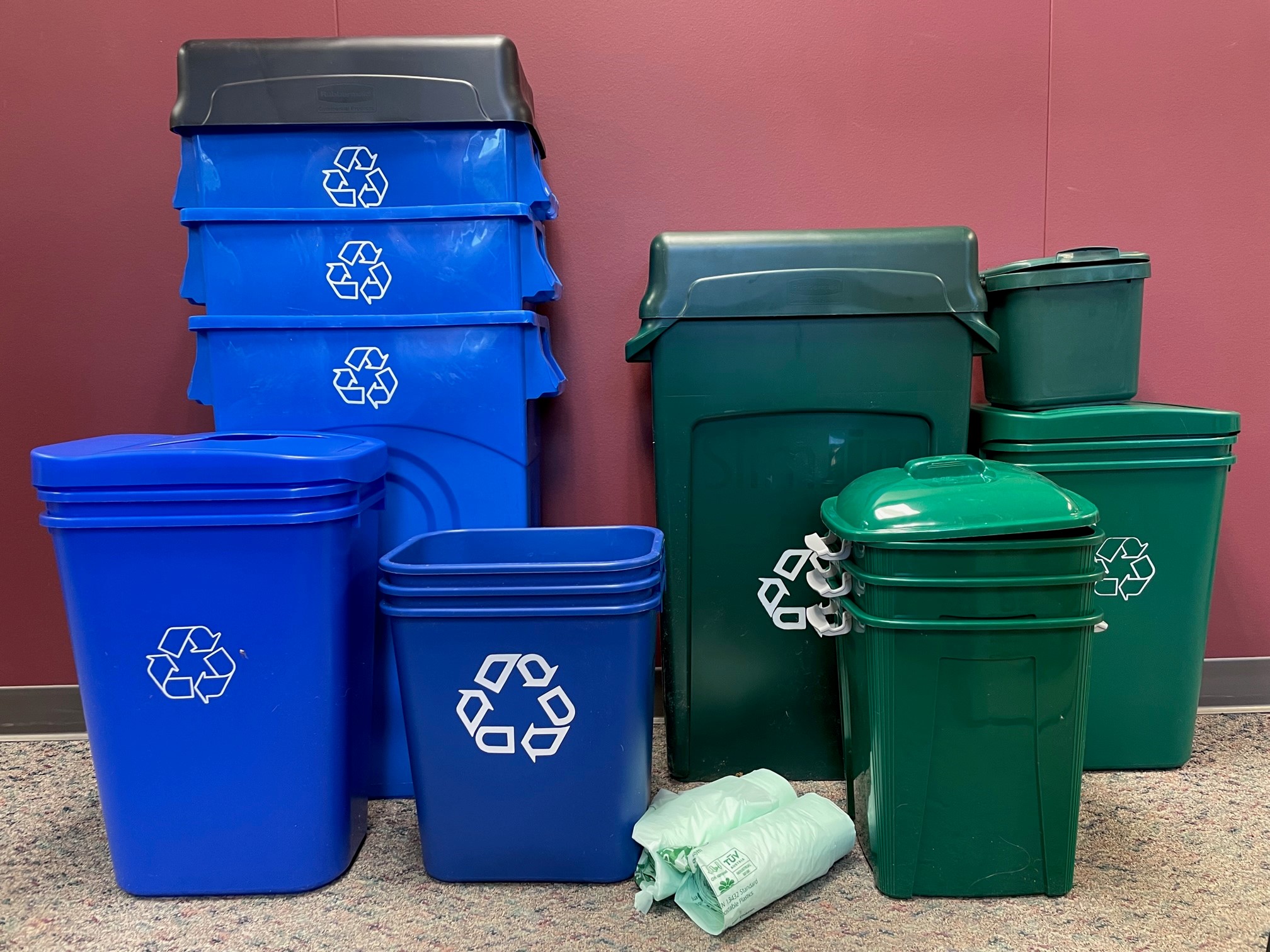 Recycling and trash containers